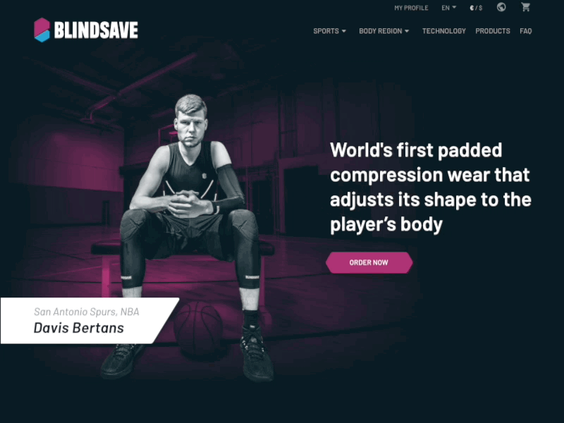 BLINDSAVE • Web Design animation basketball design motion nba shop site sports store web