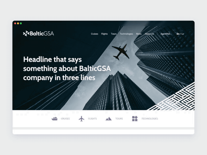 WEB • BalticGSA affinity designer airlines aviation cruise flight ui web website