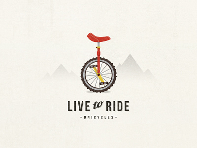 Live To Ride 06 12 2013 bike logo ride typo unicycle vector