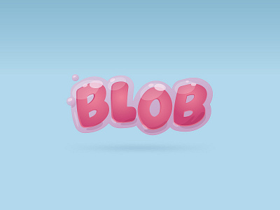 Blob typo blob bubbles font funny logo typo vector