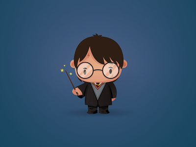 Harry character fanart harry potter vector witch wizard