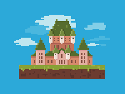 Quebec castle city frontenac game pixel pixelart quebec vector