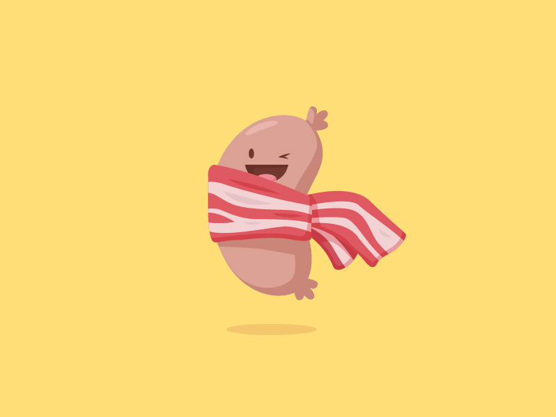 Sausage And Bacon Scarf by David L. Wehmeyer - Dribbble