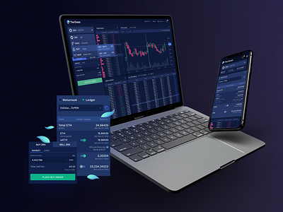 The Ocean 0x crypto dashboard dee defi etc ethereum ocean the ocean trading ui ux zrx