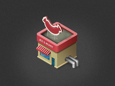 Jee's Wurst store icon illustration meat photoshop sausage store wurst