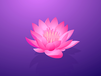 Lotus adobe illustrator david wehmeyer flower gradients illustration lotus purple vector