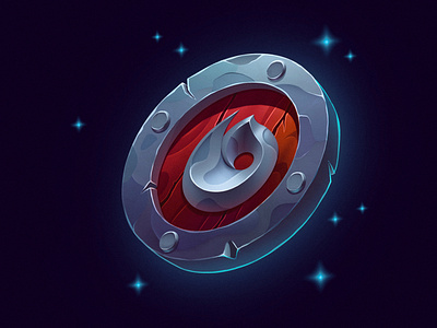 Shield art casual game icon match3 mobile