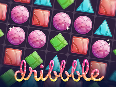 Hello dribbble art casual game match3 mobile