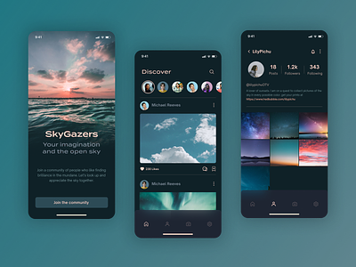 Skygazers - Social media concept app