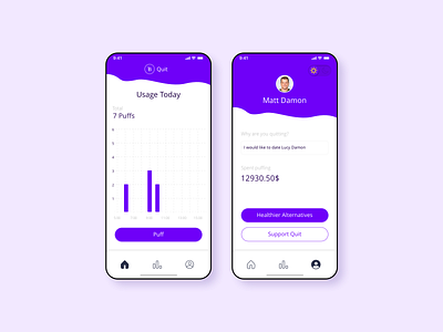 An App for Quitting Smoking / Day Mode ios app product design ui ui ux ui design ux ux design