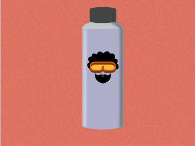 Thirsty 3d bottle design creative design icon illustration