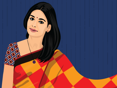 Nandita Das - Potrait Illustration digitalart illustration nanditadas potrait vector women