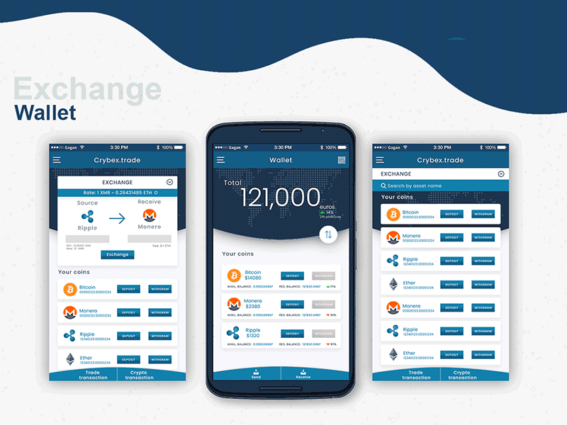 Bitcoin App app design illustration ui ux