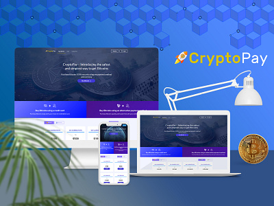 cryptoPay-Bitcoin website design ui ux web