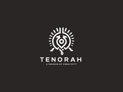 Tenorah 2d black blackandwhite design logo logo design logodesign minimal phoenix white