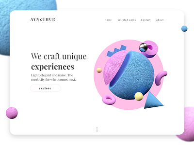 AYNZUHUR - Concept Landing Page