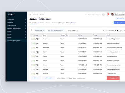 Dashboard - Account Management