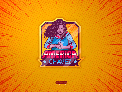 AMERICAN CHAVEZ branding esportlogo esports logo marvel superhero vector