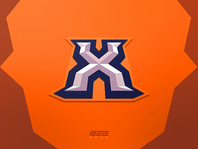 -X- esports logo branding initial