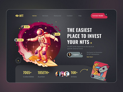 NFT Market best design colorful easy nft ui ux