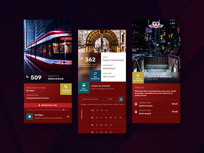 URBAN Transport best design colorful easy mobile ui ux