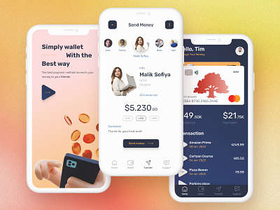 SPL Wallet app best design colorful illustration ui ux