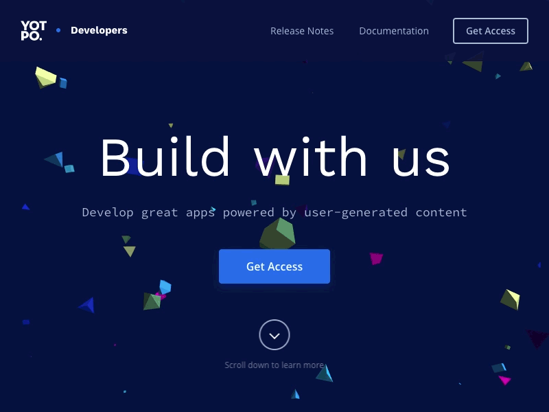 Yotpo Developers landing page