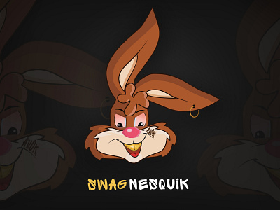 Nesquik. adobeillustator black illustrator logo nesquik rabbit rabbit logo