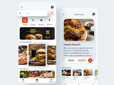 Food App app design app trend food app mobile app uiux user interface