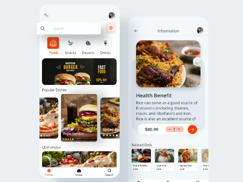 Food App by Adesile Kayode on Dribbble