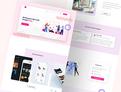 Web design Concept for design agency app web design webdesign