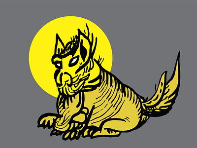 Yellow Dog design illustration vector