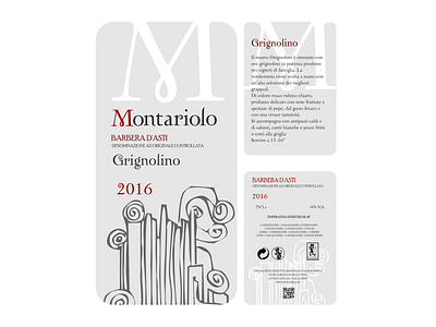 Montariolo branding design vector