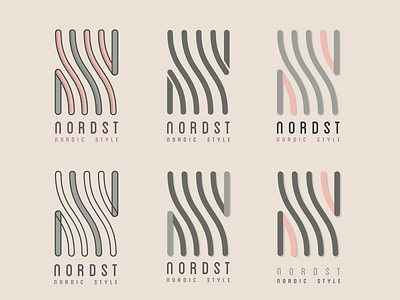 Nordst branding design logo vector