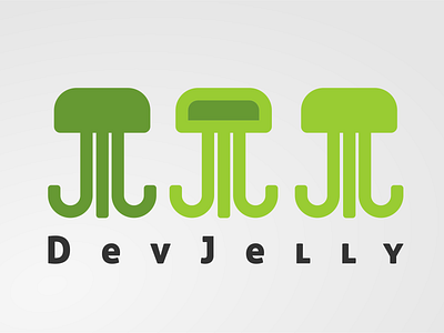 Devjelly branding logo vector