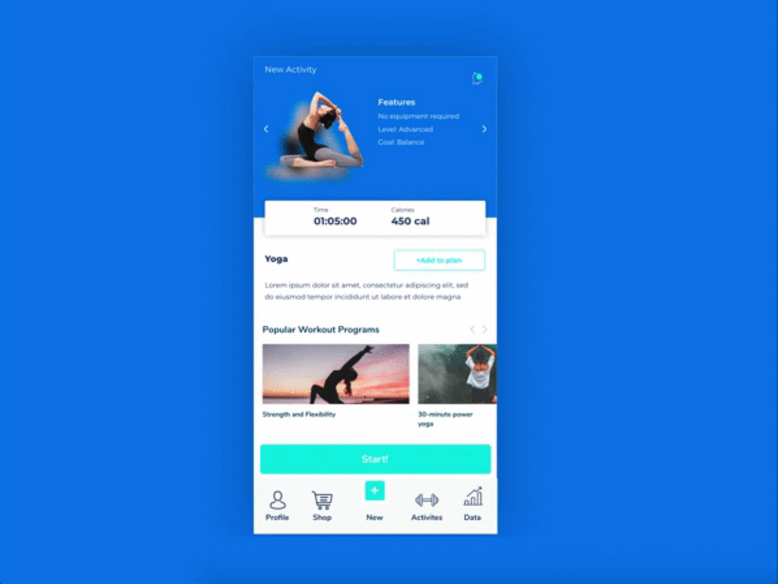 Fitness App Design