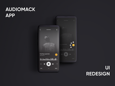 Audiomack music player app redesign adobe illustrator adobe xd android app design app app design dashboard ui design interface ui ui ux ui design ux ux design vector web design