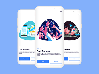 Ticket app onboarding screen