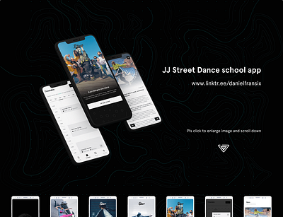 Dance school app ui design iOS/Android android app design app design clock contact form dance dancers hiphop hipster music app news app schedule timetable ui ux ui design ux design