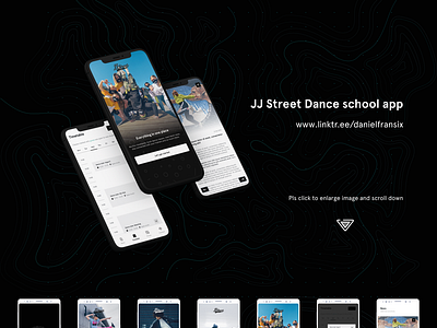 Dance school app ui design iOS/Android