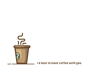 Coffee design flat icon illustration