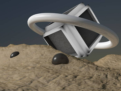 Sand Dune 3d c4d cube design illustration sphere surrealism