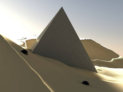 Hieroglyph 3d c4d design glitch illustration pyramid sand surrealism