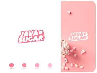 JavaSugar Logotype branding java logo logotype pastel pastel color pink pink logo sugar typography vector