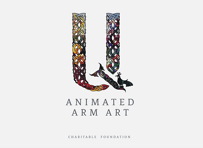 Animated Arm Art - Logotype design illustration logo vector