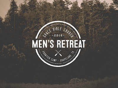 Men's Retreat stamp badge logo men mens retreat stamp