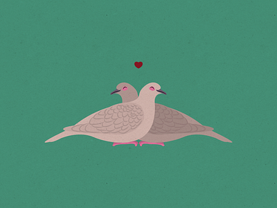 #12DaysIllustrate Day 2 12 days of christmas 12daysillustrate bird doves turtle doves