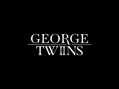 Logo Concept band george twins logo music musician serif twins wordmark