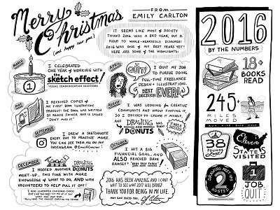 Sketch note Christmas Letter black and white christmas hand drawn illustration lettering sketchnotes
