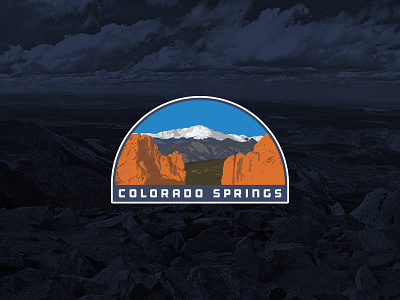 Colorado Springs sticker colorado colorado springs garden of the gods illustration pikes peak sticker tourism travel